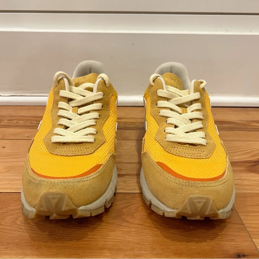Veja X Ba&sh Shoes Womens 8.5 Yellow Alveomesh Ouro Pierre Athletic Sneakers